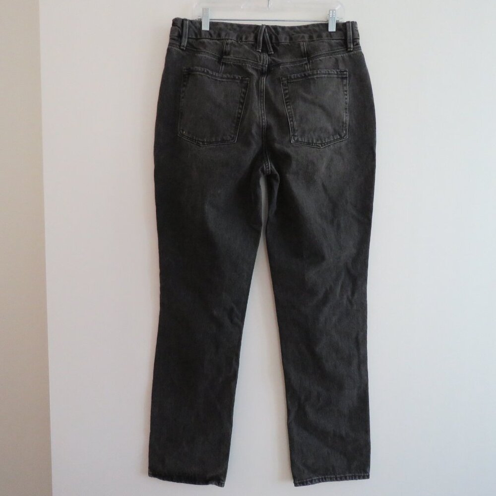 GOOD AMERICAN Good 90's Icon High Waisted Loose Ripped Jeans Black267 - Size 32 - Picture 10 of 14